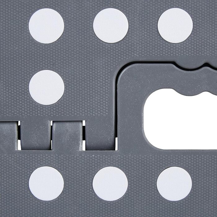 Складний табурет Relaxdays, дитячий табурет для ванни, кемпінговий табурет, до 150 кг, пластик, 22 x 35 x 28 см, білий/сірий