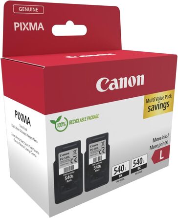 Оригінальний чорний картридж Canon PG-540XL FINE (XL), збільшений об'єм