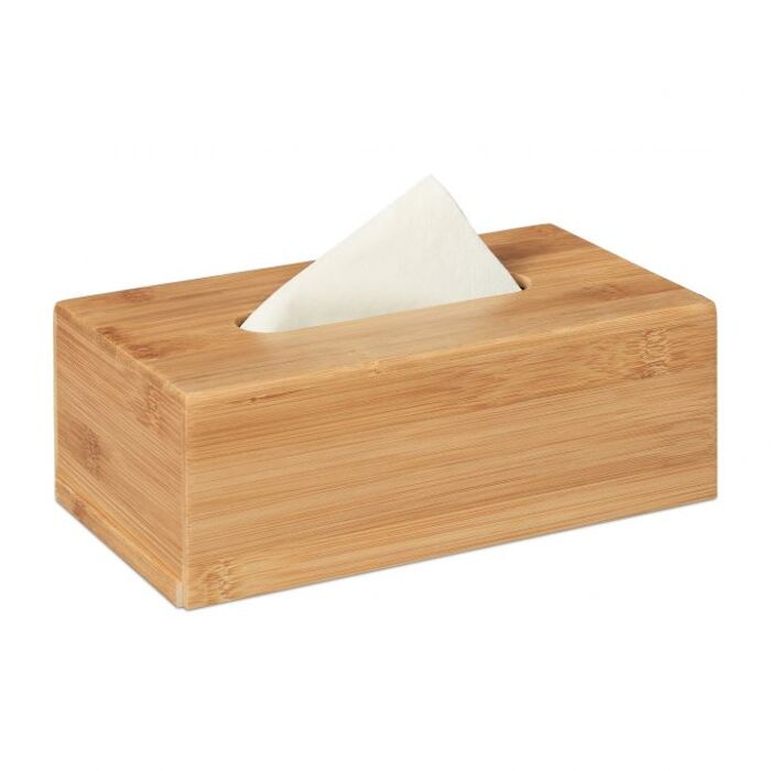 Relaxdays Cosmetic Tissue Box made of Bamboo
