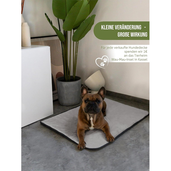 М'яка ковдра для собак Normani - килимок для тварин з безпечного матеріалу, 40x50 см, 60x80 см, 70x100 см, сірий колір