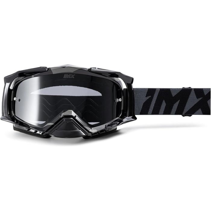 Мотокросові окуляри IMX RACING DUST з антифогом, захистом від подряпин, затемненим і прозорим візором, захистом носа, силіконовим ремінцем та тришаровим ущільнювачем