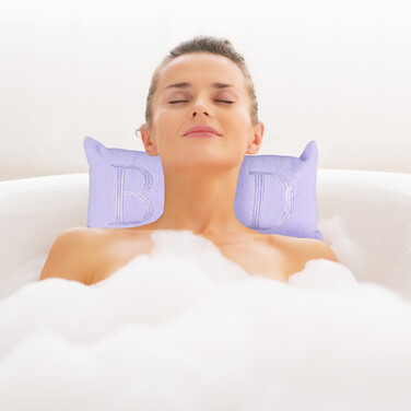 Relaxdays Neck Pillow Bathtub BATH purple