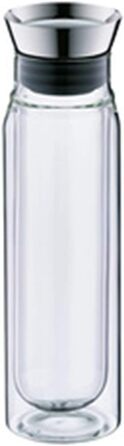 alfi FLOWMOTION 0.75l, double-walled borosilicate glass carafe, automatic pouring, integrated strainer, detachable lid, dishwasher-safe, Thermo glass carafe, for hot and cold beverages