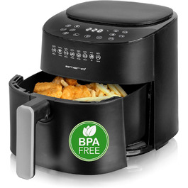Цифрова аерофритюрниця Emerio 4.5 л, без олії, 8 програм, 1300 Вт, BPA Free, швидкий нагрів