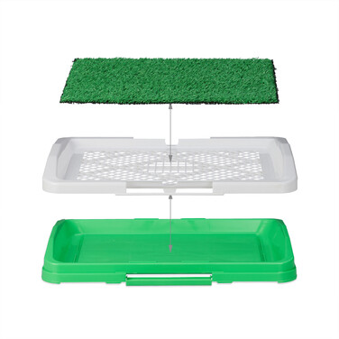 Relaxdays dog toilet with grass
