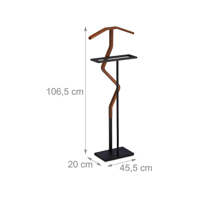 Relaxdays Butler for Men - Wood & Metal