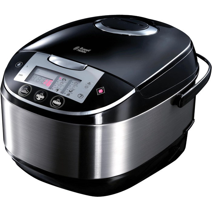 Russell Hobbs Multicooker [11-in-1: Rice cooker, slow cooker, steamer, slow cooker, baking oven, yogurt maker, etc.] Multicooker (5.0l, digital display, anti-condensation lid) 21850-56