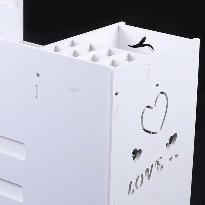 SHZICMY Cosmetic Storage Box with Drawers - White Makeup Organizer