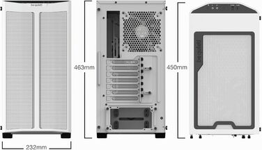 Корпус для ПК be quiet! Pure Base 500DX White, 3 вентилятори Pure Wings 2, ARGB підсвітка, підтримка радіаторів до 360мм, загартоване скло, білий