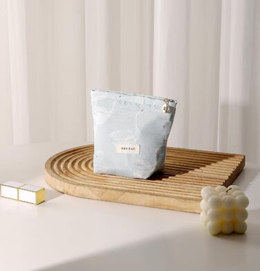 Косметичка для макіяжу 2 шт. Органайзер для косметики для дівчат та жінок. Підходить для подорожей та як подарунок. Колір: блакитний, з лебедем