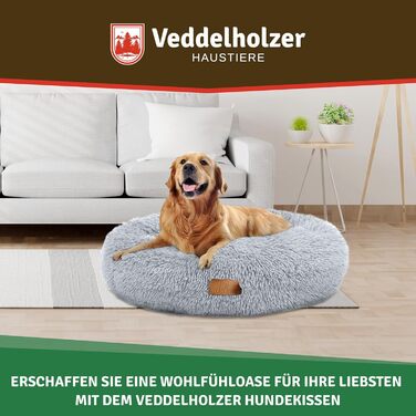 Ø 60 cm (S) Light Gray Dog Bed, Cat Bed, Dog Cushion, Dog Beds in Multiple Sizes, Dog Bed Large, Medium, Small Dogs, Washable in Light Gray and Dark Gray for All Dogs & Cats