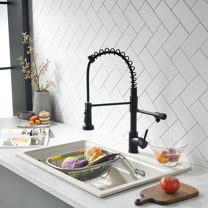 Інфрачервоний сенсорний кран для кухні з висувною лійкою, кухонна арматура 360° поворотна, змішувач для кухні, одноручний змішувач, арматура з спіральною пружиною, кран для мийки, щіткове золото, інфрачервоний сенсор, щіткове золото