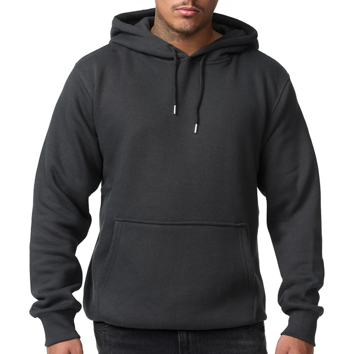 Світшот з капюшоном Smith & Solo чоловічий, на блискавці, Slim Fit, для тренувань, бавовна, розмір L, антрацит