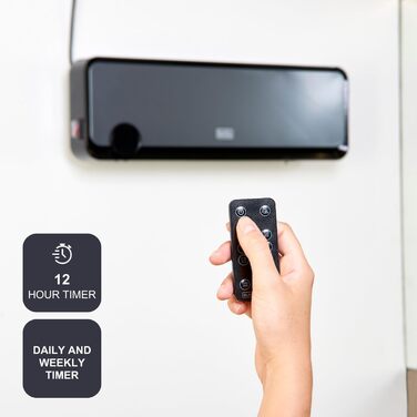 Керамічний нагрівач для ванної кімнати Black+Decker BXWSH2000E з цифровим термостатом, програмуванням, пультом ДУ та LED-дисплеєм (2000W)