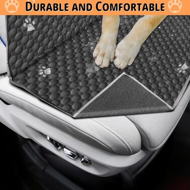 Килимок для собак у машину Taygeer, чорний, 145x136 см, вологостійкий та стійкий до подряпин, з боковими захистами та оглядовим вікном