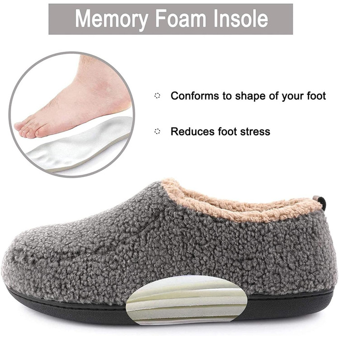 Домашні тапочки чоловічі RockDove Nomad з пам'яттю, сірі (46/47 EU)