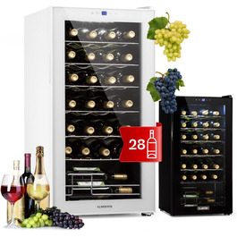 Витримайте вино як професіонал: Холодильник для вина Klarstein, 74 літри, 28 пляшок, з дверцятами зі скла, для дому та вулиці