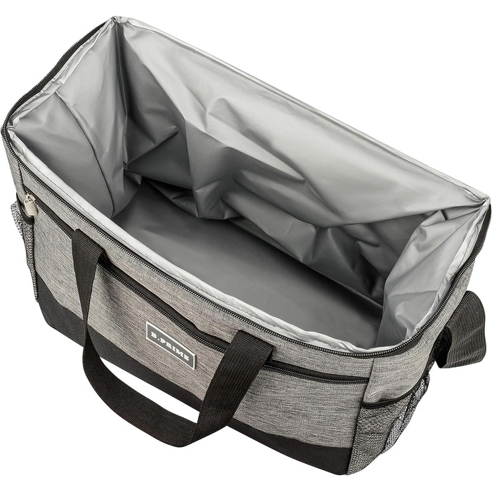 Термосумка B.PRIME 20L Classic Grey - Ізоляційна сумка для пікніка, подорожей та кемпінгу 36x26x22 см