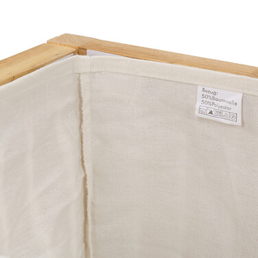 Relaxdays laundry hamper made of walnut wood with seating