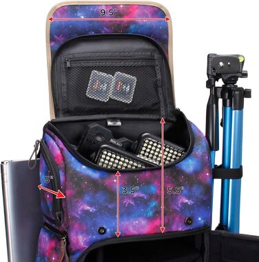 Рюкзак для камери GoProve: DSLR рюкзак для подорожей, з місцем для камери, аксесуарів, ноутбука та штатива, вологостійкий, (Galaxis)