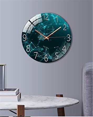 RAILONCH Silent Wall Clock Modern Design Wall Clock No Ticking for Living Room, Kitchen, Office and Bedroom (F)