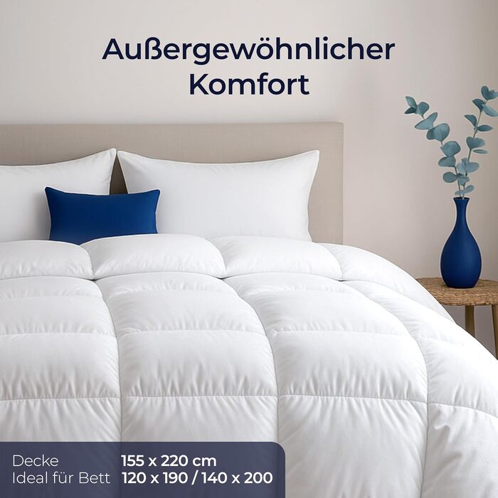Пухова ковдра Dreamzie Komfort 135x200 см, щільність 650 г/м², тепла зимова ковдра