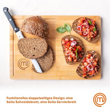 Набір дерев'яних обробних дощок MasterChef: великий (38x27.5 см), середній (34x23.5 см), маленький (23x15 см) з жолобом для соку