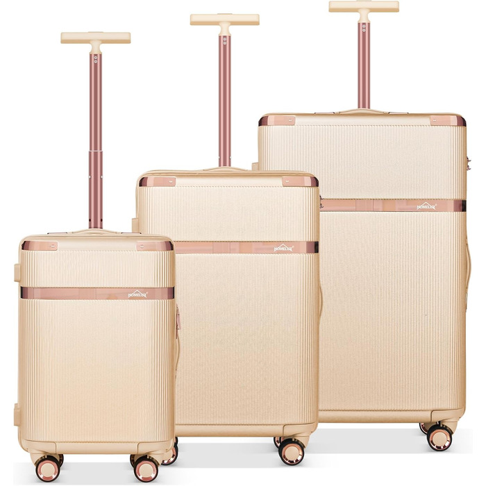 Набір валіз Homelux 3 шт. Бежевий, ABS, M-L-XL - Hartschale Reisekoffer