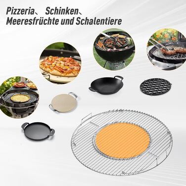 Решітка для гриля Weber 57 см (кругла), замінна частина для One-Touch, Performer, Bar-B-Kettle (срібна)