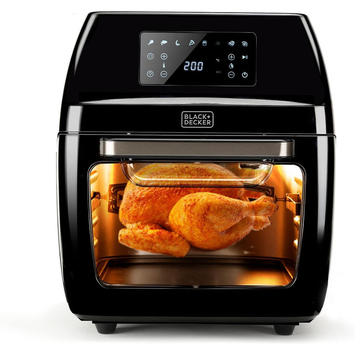 Фритюрниця повітряна BLACK+DECKER BXAF6500E, 1600W, 12л, 8 програм, 80-220°C