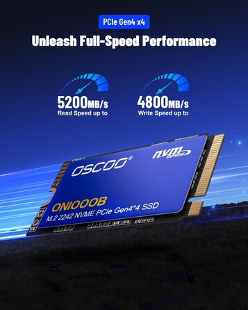 SSD NVMe 1TB M.2 2242 PCIe Gen4x4 – Швидкий внутрішній накопичувач для Mini-PC