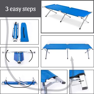 GOODS+GADGETS Folding Army Field Bed - Aluminum