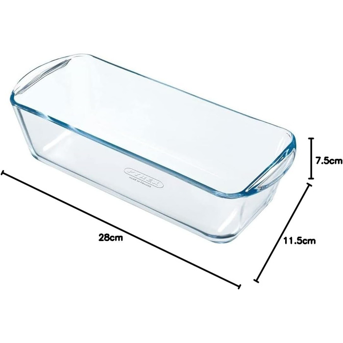 Форма для випікання Pyrex Classic з жароміцного скла, 28 см, 1,5 л, прозора, набір 2 шт.