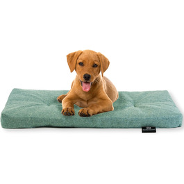 Лежанка для собак Rohrschneider з мискою, 50x80x7 см, бірюзовий | Лежанка для собак та котів, антиковзаюча, міцна, Made in EU