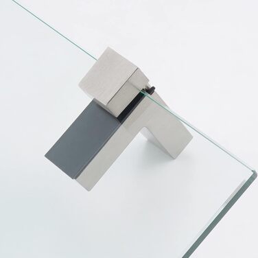 KES Shower Shelf for Hanging, Bathroom Shelf, Wall Shelf, Shower Glass Shelf, 8mm Shower Shelf, Bathroom Shelf, Tempered Glass with Shelf Supports 60cm Brushed Nickel, BGS3201S60-2 (40 CM, Brushed Nickel)