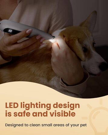 Машинка для стрижки собак 2 в 1 з тримером для лап, тиха, з LED-підсвічуванням, професійна, Type-C, для малих та великих собак і котів