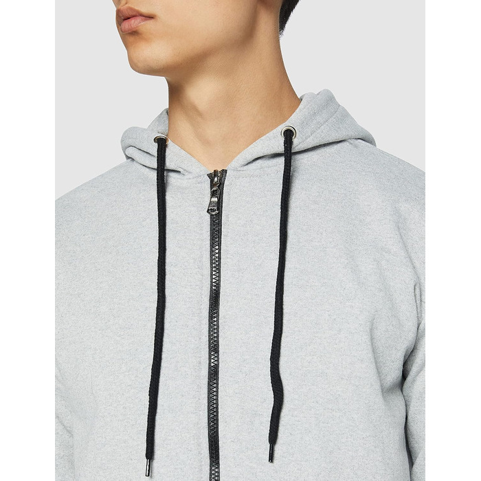 F London Худі з блискавкою для чоловіків - капюшонний пуловер з блискавкою. Ідеальний для повсякденного носіння та спорту (XXL, Сірий)