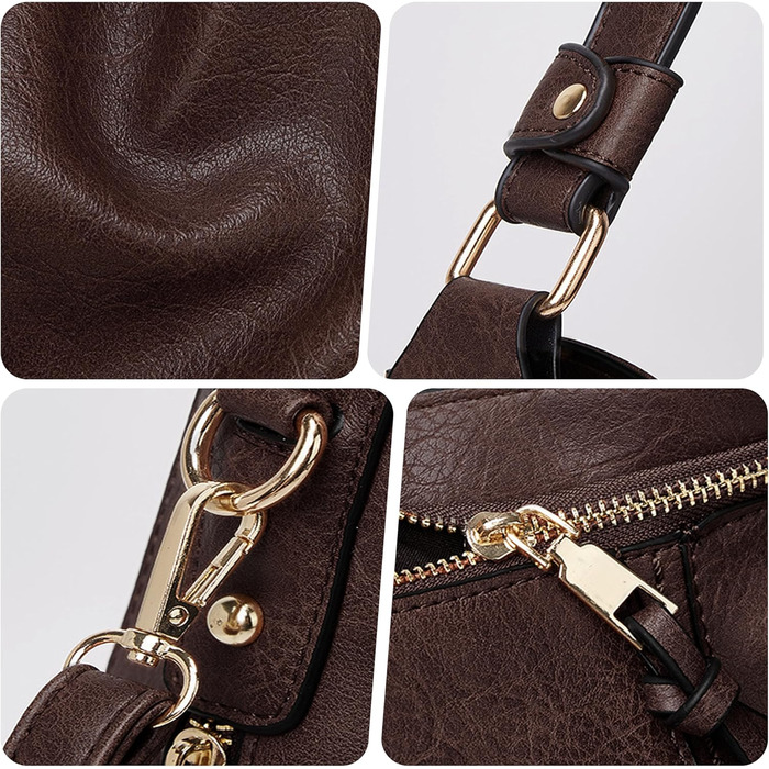 Сумка жіноча шопер велика елегантна через плече, PU-шкіра, замок, з кишенею, колір кава