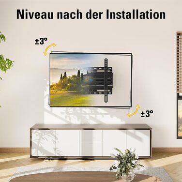 Кріплення для телевізора Mounting Dream: поворотне та нахильне, подвійний кронштейн для LED, LCD, OLED, Plasma TV (26-65 дюймів, VESA 75x75-400x400mm, до 45kg)