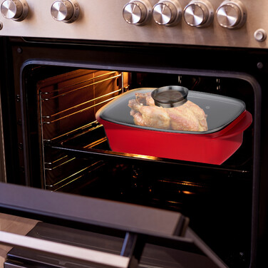 Relaxdays Roaster with Lid and Aroma Knob