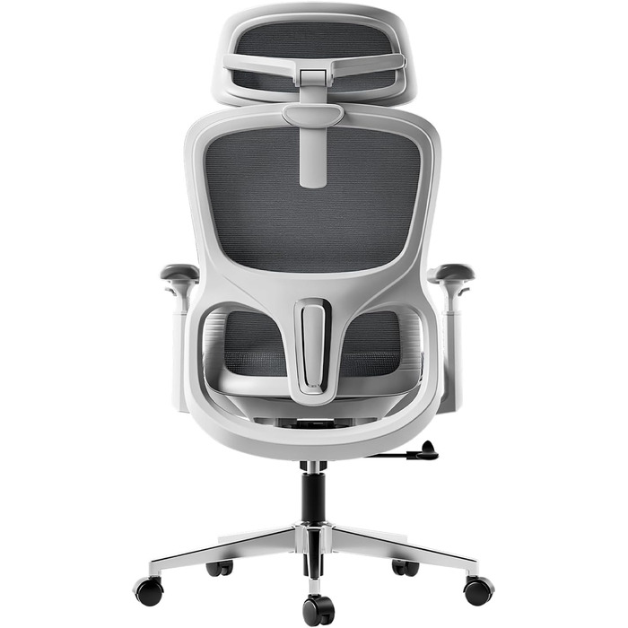 Hbada P2 Air Ergonomic Office Chair with 3D Lumbar Support, Adjustable Mesh Chair with 3D Armrests & Headrest - Home & Office Desk Chair (White, Luxury Version)
