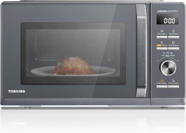 Мікрохвильова піч Toshiba MW2-MM20PF(BK) 20L, 800W, чорна | З функцією розморожування та LED-підсвічуванням