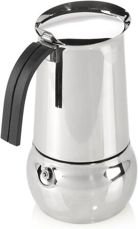 Кавоварка Bialetti Kitty з індукційним дном, нержавіюча сталь, на 10 чашок, срібляста