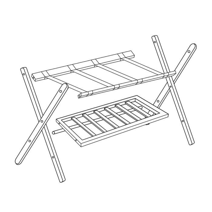 Relaxdays 2-Piece Set Folding Suitcase Stands