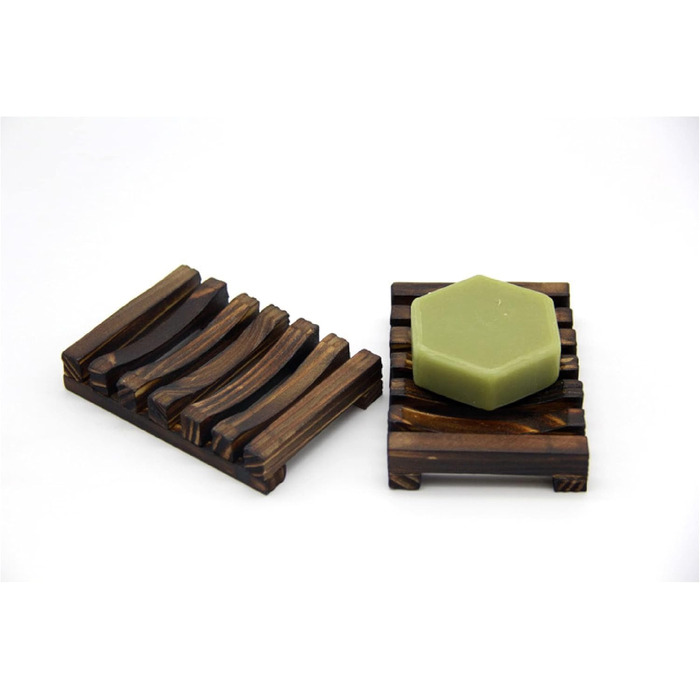 Набір мильниць з бамбука WeddHuis - 2 шт., ручної роботи, для ванної кімнати