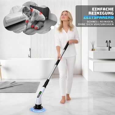 Електрична щітка для чищення Highyes Spin Scrubber, водонепроникна IPX7, біла