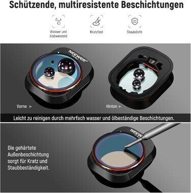 Набір фільтрів ND та CPL NEEWER для DJI Mini 4 Pro: 6 шт. (ND8, ND16, ND32, ND64, ND128, CPL) з ультратонким рамкою