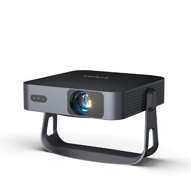 Міні проектор VOPLLS 4K з автофокусом та корекцією трапецеїдальних спотворень: 700ANSI, 1080P Full HD, WiFi6, Bluetooth, для дому та на вулиці. Сумісний з телефоном (Чорний)