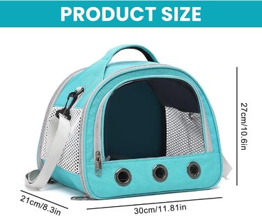 Транспортна сумка для кота та собаки, переноска для тварин з плечовим ременем, 30x27x21 см