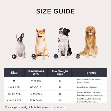 Крісло-лежанка для собак BEDSURE XL - велике, 104x69x8 см, сіре. Лежанка для собак з антиковзним дном, м'яка та зручна.